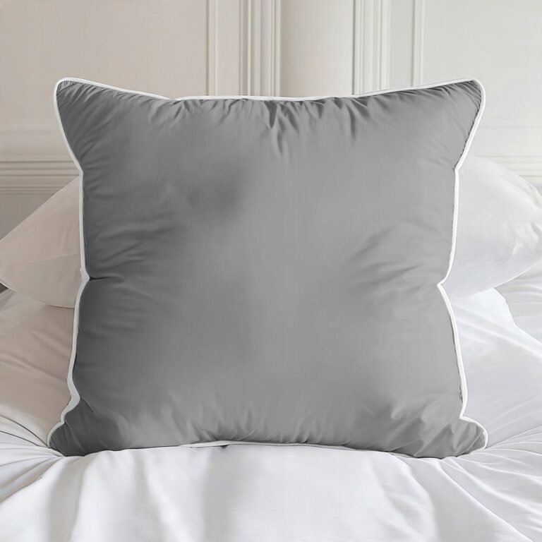 Zdjęcie przedstawiające Elegancka pościel szara z lamówką, luksusowa jakość