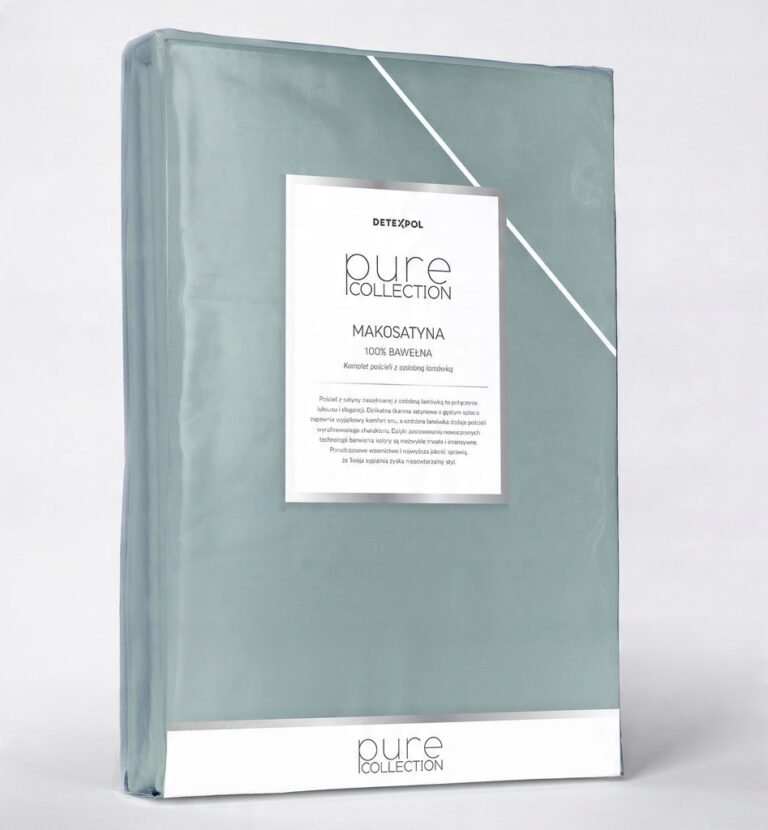 Zdjęcie przedstawiające Komplet pościeli satynowej miętowej do sypialni