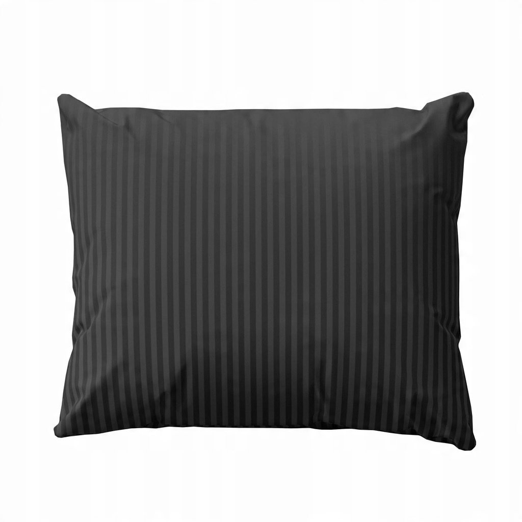 Zdjęcie przedstawiające Elegancka czarna poszewka hotelowa bawełniana 70x80 cm z adamaszku