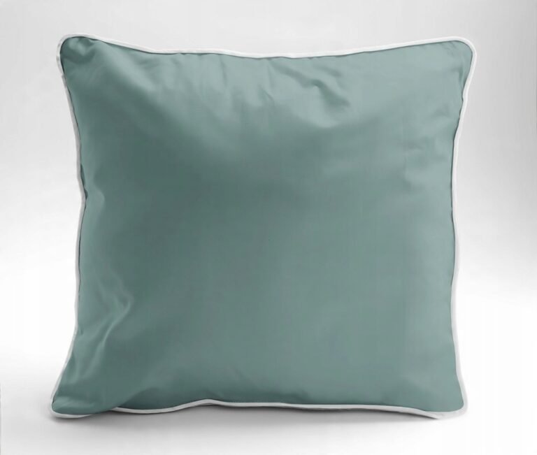 Zdjęcie przedstawiające Makosatynowa pościel miętowa o gładkim wykończeniu