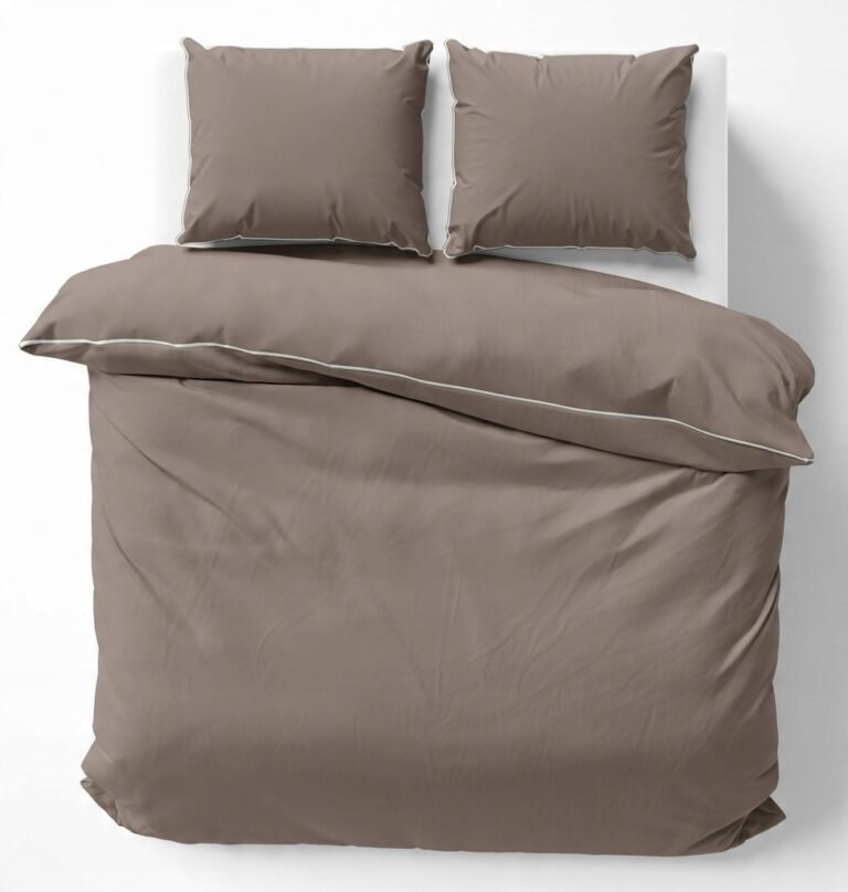 Zdjęcie przedstawiające Komplet pościeli premium 180x200 cm, kolor taupe, 100% bawełna makosatynowa