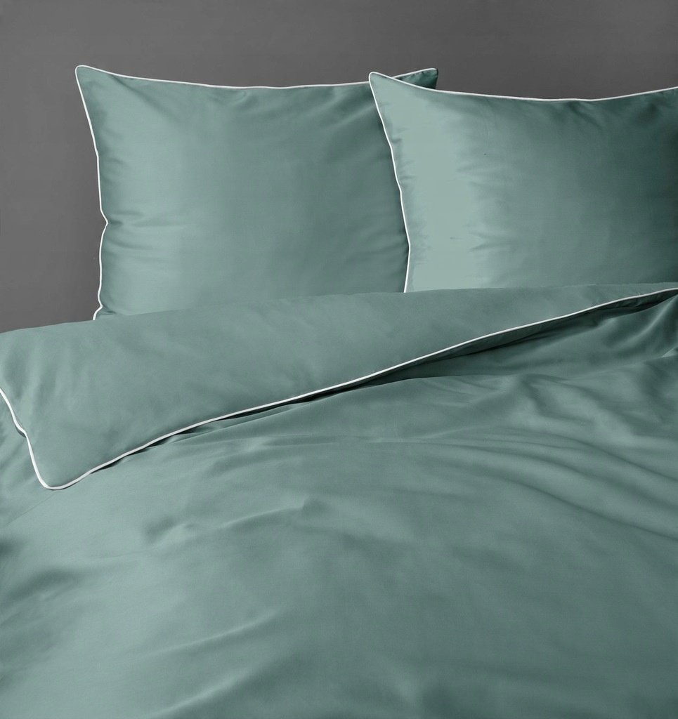 Zdjęcie przedstawiające Pościel satynowa miętowa, miękka i stylowa