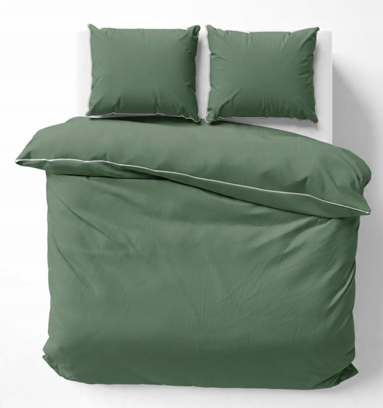 Zdjęcie przedstawiające Luksusowa pościel zielona 100% bawełna makosatyna