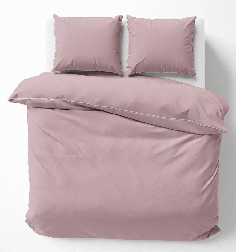 Zdjęcie przedstawiające Makosatyna bawełniana komplet pościeli różowy 180x200