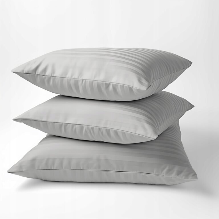 Zdjęcie przedstawiające Komplet pościeli 220x200 cm z dwiema poszewkami w kolorze jasno szarym, adamaszek 100% bawełna