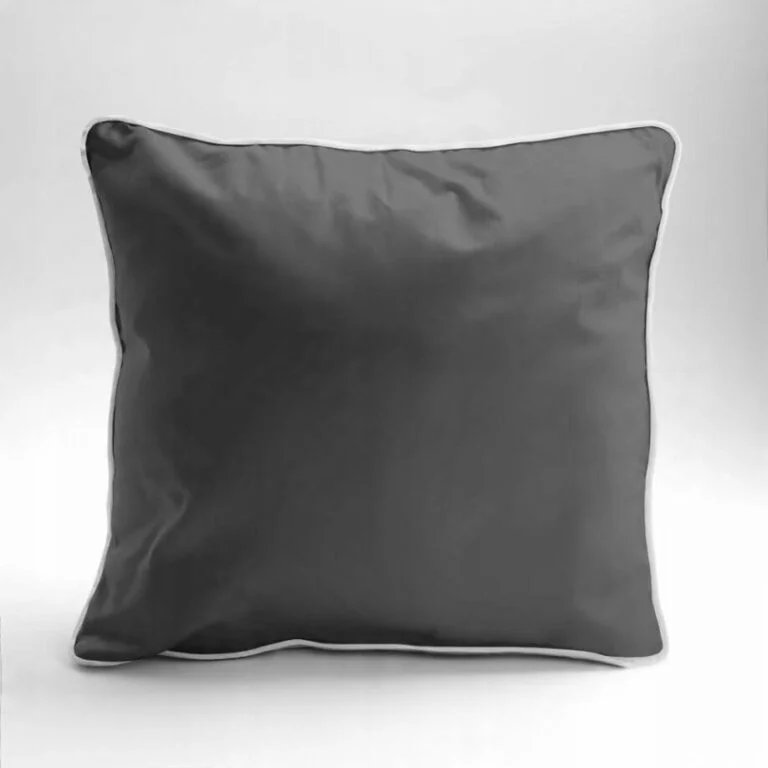 Zdjęcie przedstawiające Elegancka poszewka makosatynowa ciemnoszara 40x40 cm, miękka bawełna