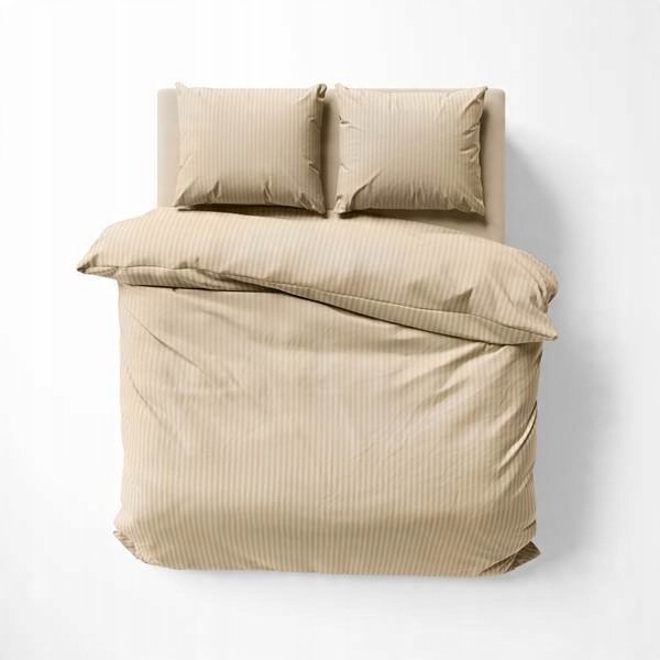 Zdjęcie przedstawiające Komplet pościeli w kolorze piaskowym, klasyczny wzór