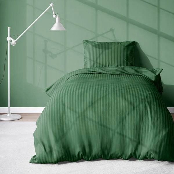 Zdjęcie przedstawiające Pościel 220x200 adamaszkowa w kolorze zielonym