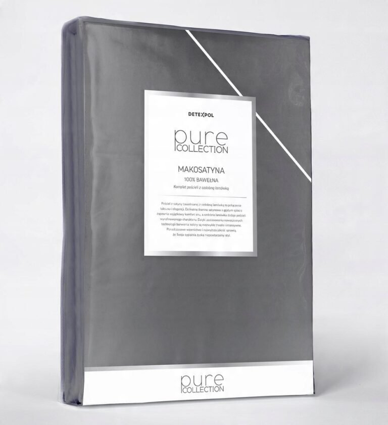 Zdjęcie przedstawiające Luksusowa pościel makosatyna ciemny szary z lamówką 180x200