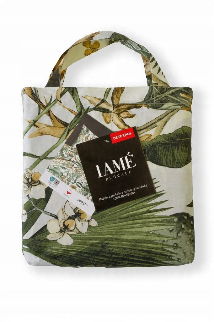 Zdjęcie przedstawiające Zielono-beżowa pościel z motywem natury – 220x200 cm