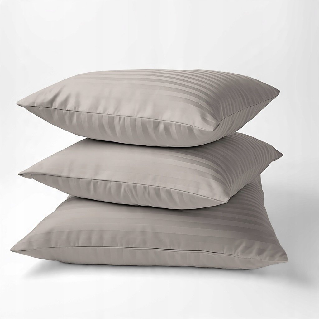 Zdjęcie przedstawiające Bawełniana poszewka 70x80 cm w kolorze szarym, tkanina adamaszek