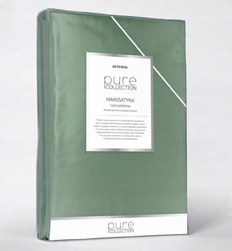 Zdjęcie przedstawiające Satynowa pościel w kolorze butelkowej zieleni