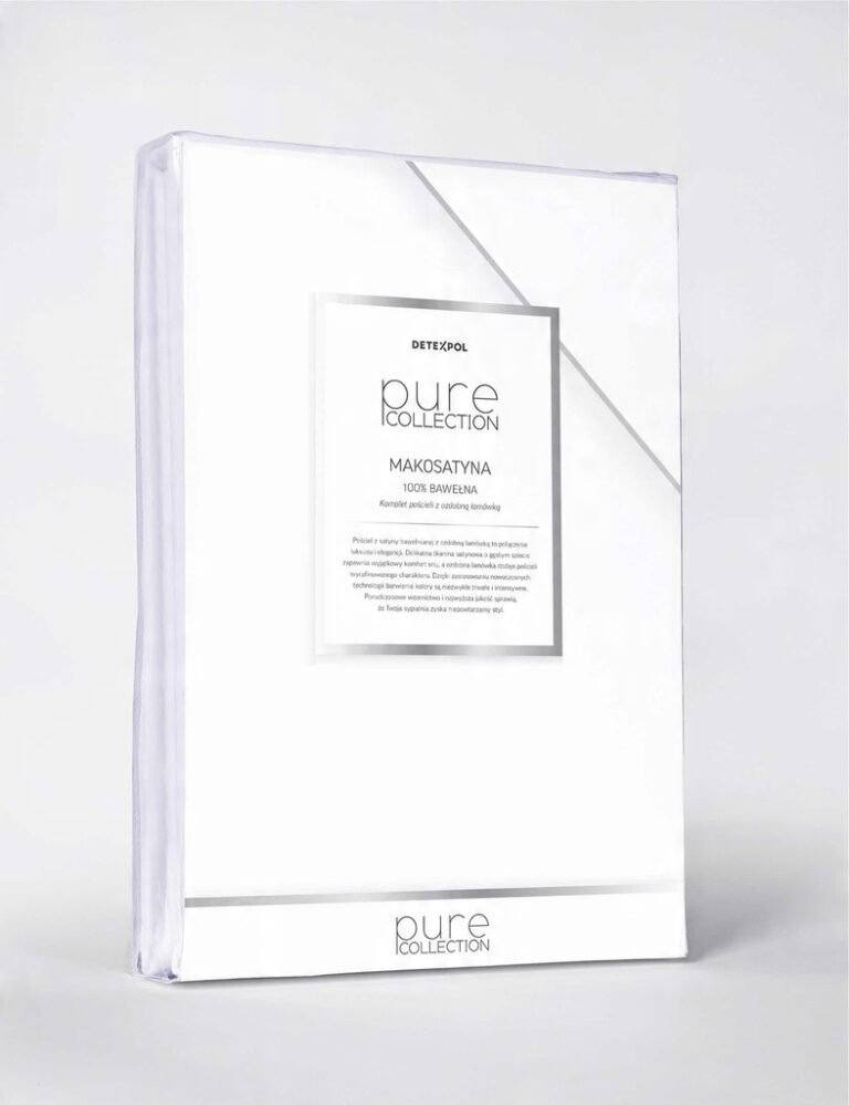 Zdjęcie przedstawiające Luksusowa pościel makosatyna biała z lamówką 220x200