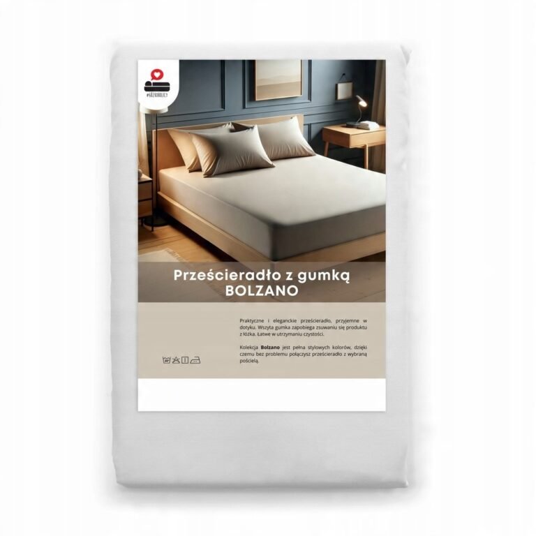 Zdjęcie przedstawiające Prześcieradło z gumką 200x220, gładkie i eleganckie