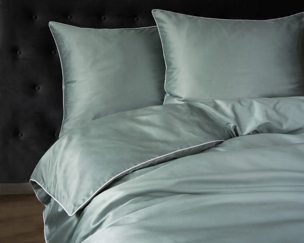 Zdjęcie przedstawiające Pościel miętowa 100% bawełna o połyskującym wykończeniu