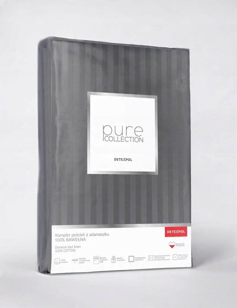 Zdjęcie przedstawiające Pościel bawełniana ciemnoszara z delikatnym wzorem