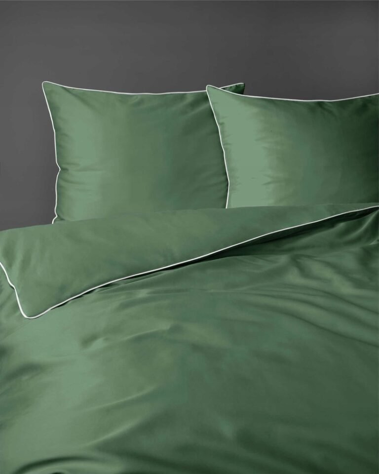 Zdjęcie przedstawiające Pościel butelkowa z lamówką, gładka i stylowa