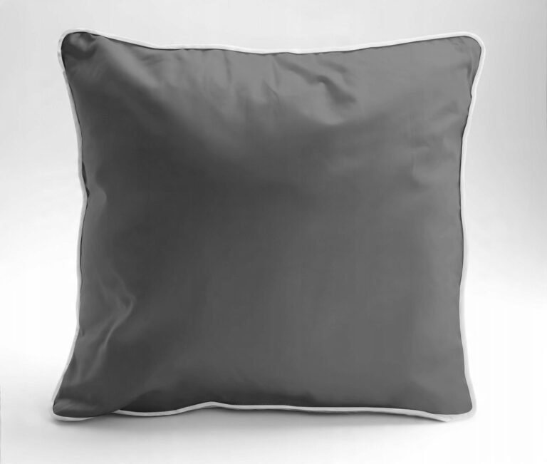 Zdjęcie przedstawiające Komplet pościeli 100% bawełna szara, elegancka lamówka