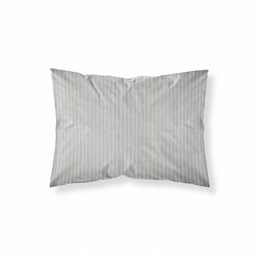 Zdjęcie przedstawiające Szara poszewka na poduszkę 70x80 cm z bawełnianego adamaszku Detexpol – elegancka, miękka i trwała, idealna do sypialni hotelowej