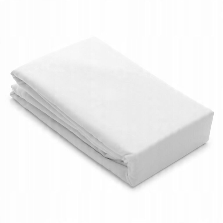 Zdjęcie przedstawiające Prześcieradło z gumką 70x140 cm białe satyna bawełniana